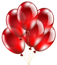 Red Balloons Transparent PNG Clip Art Image